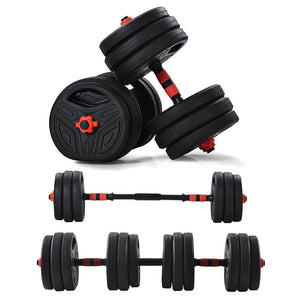 Total 62lb, 31lb Each Adjustable Barbell And Dumbbell Set | Free Weights Dumbbells With Connector 3 In 1 Sets For Gym And Home