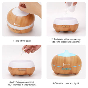 ZOKOP 7 Colorful Light Essential Oil Diffuser  Aromatherapy Air Humidifier