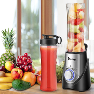 ZOKOP 2PCS 600ML Capacity Fruits and Vegetables Juicer Mini Blender