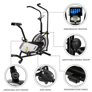 Air Bike | Indoor Stationary Fan Exercise Bike Cycling Fitness With Air Resistance System