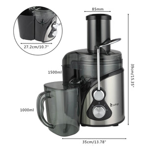 ZOKOP 1000ML Large Diameter Electric Juicer Machine | Fruit Vegetable Juice Maker