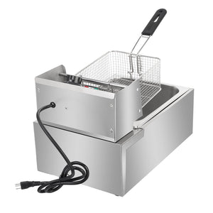 ZOKOP 2500W MAX 6.3QT/6L Stainless Steel Single Cylinder Electric Fryer